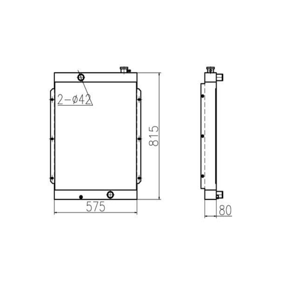 Kompatibel mit Hyundai Bagger R85-7 Wassertank Radiator Core ASS'Y