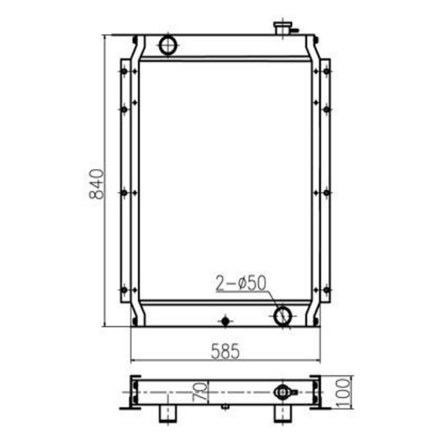 Kompatibel mit Kobelco Bagger SK120 Wassertank Radiator ASS'Y