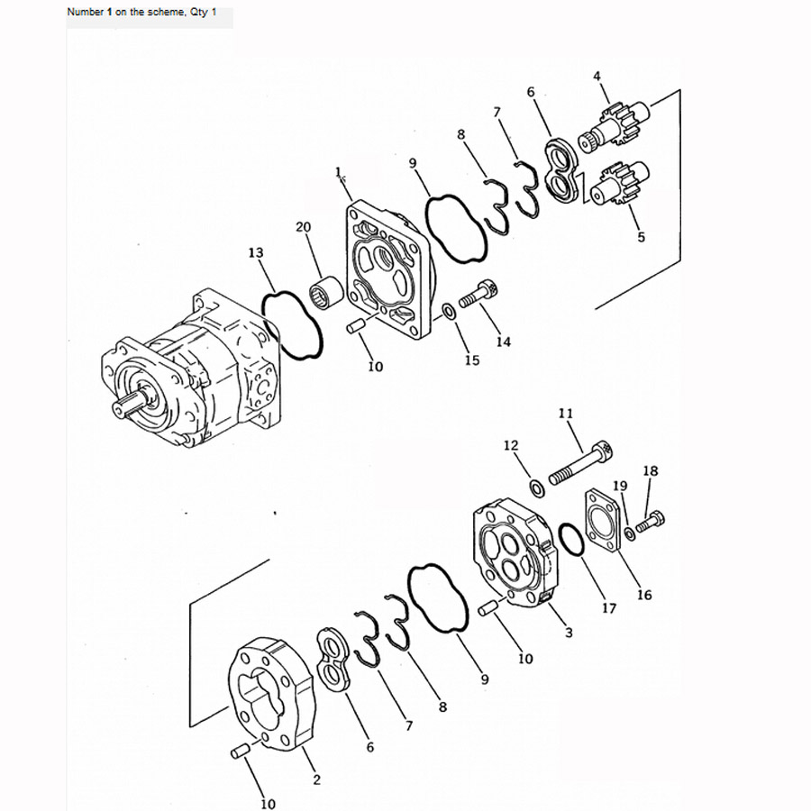 Kompatibel mit Komatsu Bulldozer D135A-2 D135A-1 D85P-21A Arbeitsger?te Pumpe 705-51-30240 7055130240 D135A-2,D135A-1,D85P-21A