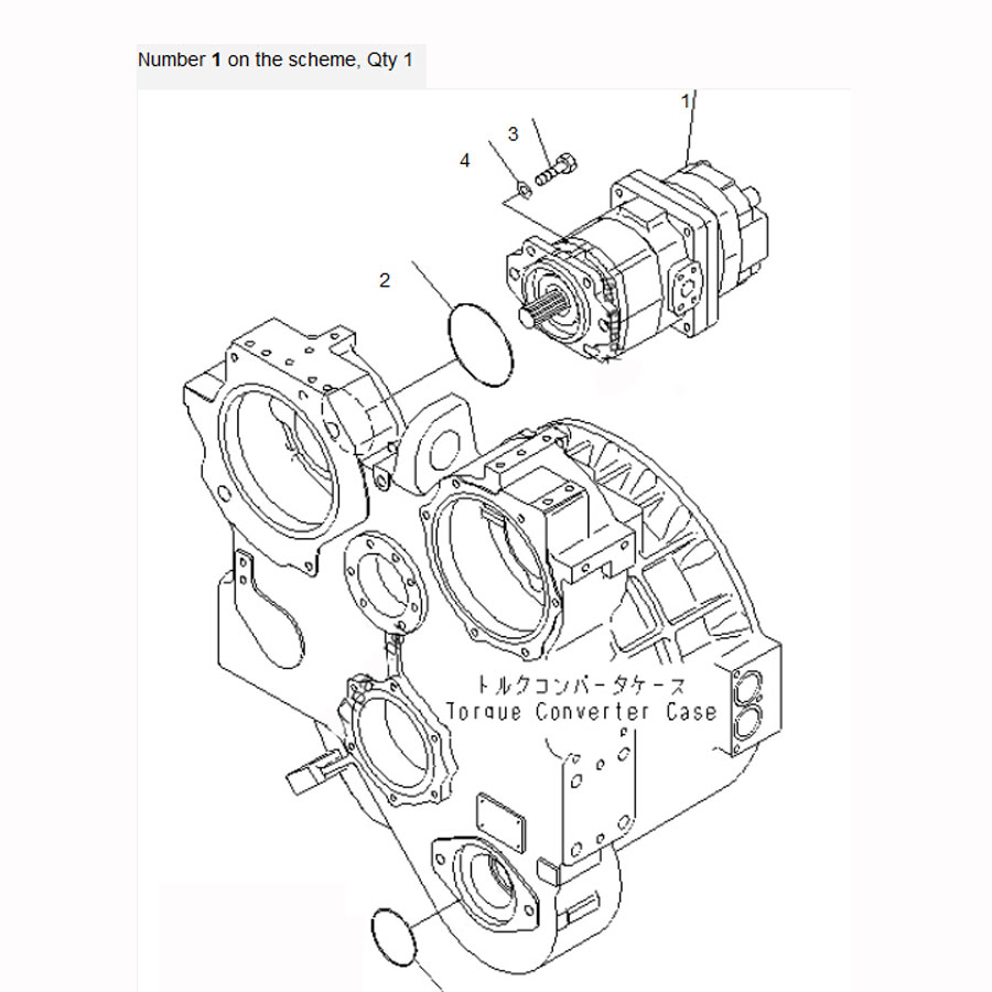Kompatibel mit Komatsu Bulldozer D155A-6 D155AX-6 D155AX-7 D155A-6R Hydraulische Pumpe 705-52-30A00 7055230A00 D155A-6,D155AX-6,D155AX-7,D155A-6R