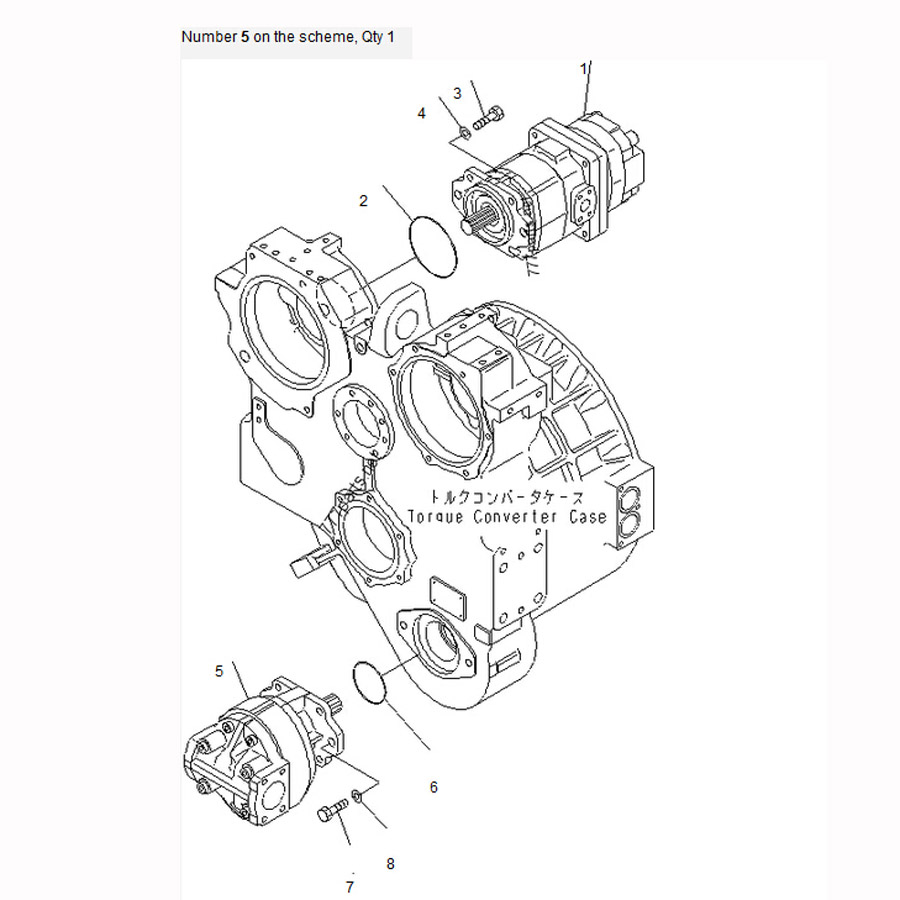 Kompatibel mit Komatsu Bulldozer D155A-6 Scavenging Pumpe 705-22-42090 705-22-43070 7052242090 7052243070
