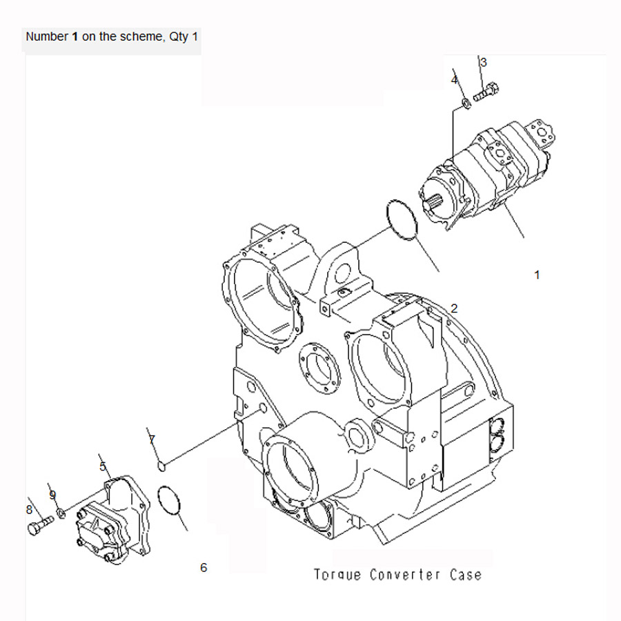 Kompatibel mit Komatsu Bulldozer D275A-5 D275A-5R D275A-5D D275AX-5 Hydraulische Pumpe 705-52-30920 7055230920 D275A-5R,D275A-5D,D275AX-5