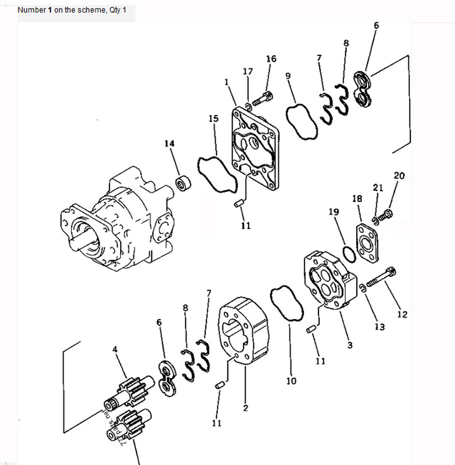 Kompatibel mit Komatsu Bulldozer D375A-2 D375A-5 D375A-5E0 Hydraulische Pumpe 705-52-40100 705-52-40001 7055240100 7055240000 7055240001 D375A-2,D375A-5,D375A-5E0