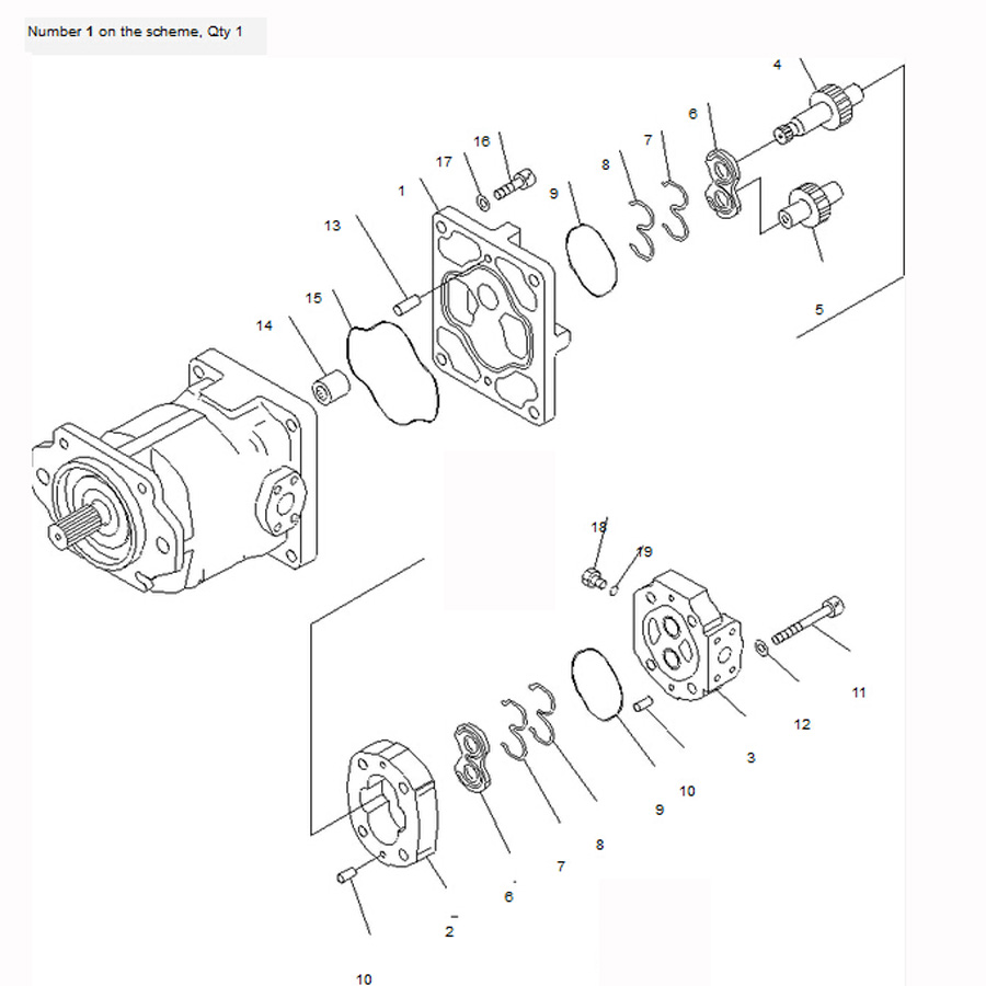 Kompatibel mit Komatsu Bulldozer D475A-3 D475A-3-HD D475A-3-SC Hydraulikpumpe 705-52-30810 705-52-30580 7055230810 7055230580 D475A-3,D475A-3-HD,D475A-3-SC