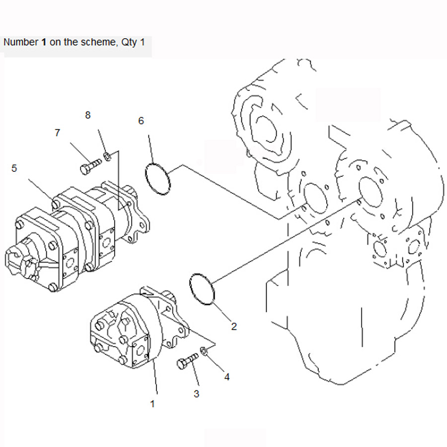 Kompatibel mit Komatsu Bulldozer D575A-3 D575A-2 Hydraulische Pumpe 705-21-46020 7052146020 D575A-3,D575A-2