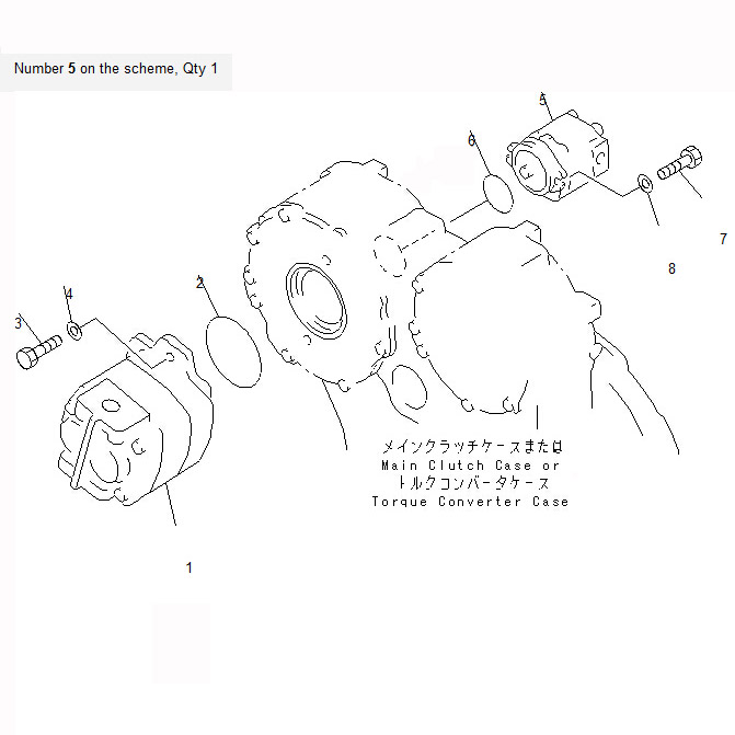 Kompatibel mit Komatsu Bulldozer D65E-12 D65E-12 D65P-12 Hydraulische Pumpe 705-41-01050 7054101050 D65E-12,D65P-12,D65P-12