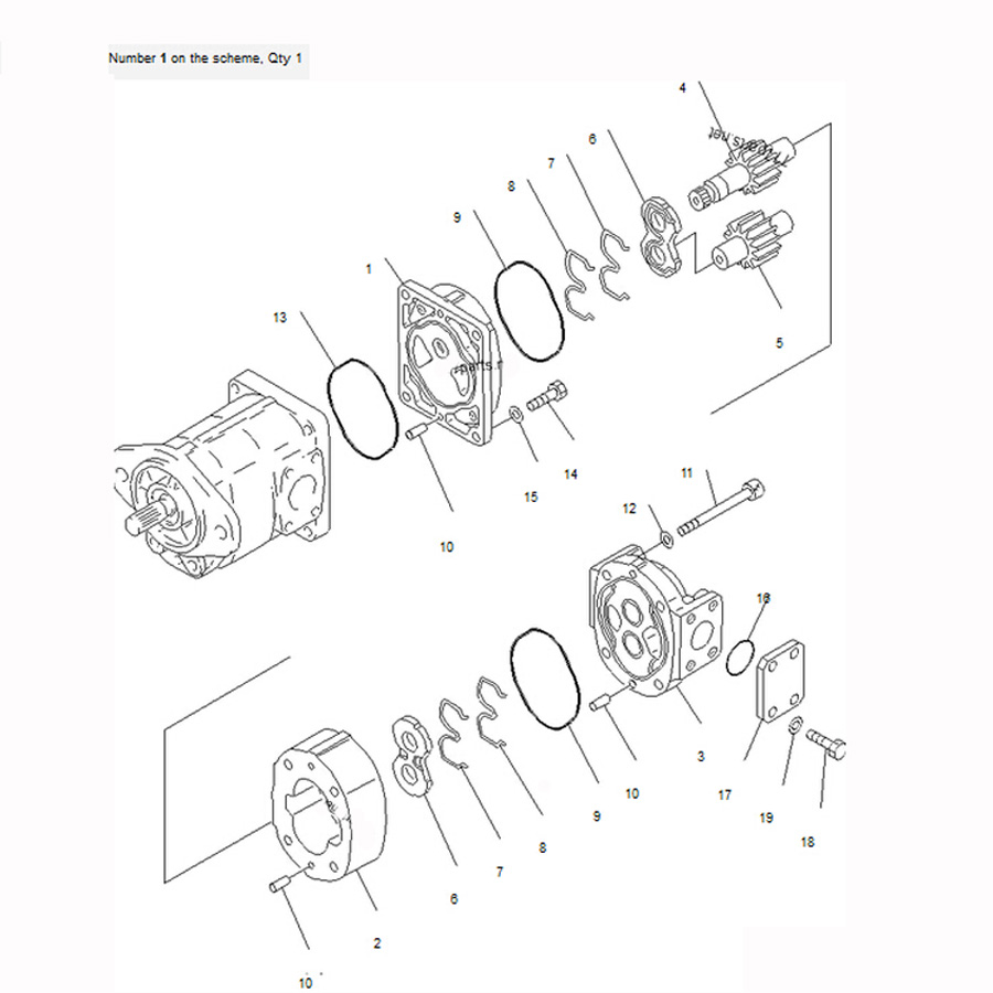 Kompatibel mit Komatsu Bulldozer D65E-12 D65P-12 D85ESS-2 Hyraulic Pumpe 705-51-20930 705-51-20800 7055120930 7055120800 D65E-12,D65E-12-E,D65P-12,D65P-12-E,D85ESS-2,D85ESS-2A,D85E-SS-2A-E,D85E-SS-2-E