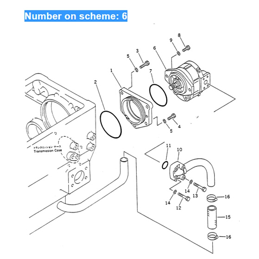 Kompatibel mit Komatsu Dump Truck HD200D-3 Hydraulische Zahnradpumpe 705-11-29010 7051129010