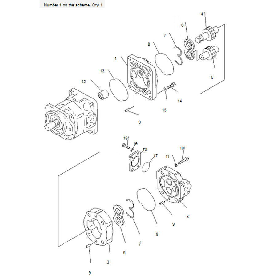 Kompatibel mit Komatsu Dump Truck HD255-5 HD405-6 HD325-6 HD325-6W Hydraulische Pumpe 705-52-30290 7055230290 HD25-5,HD405-6,HD325-6,HD325-6W