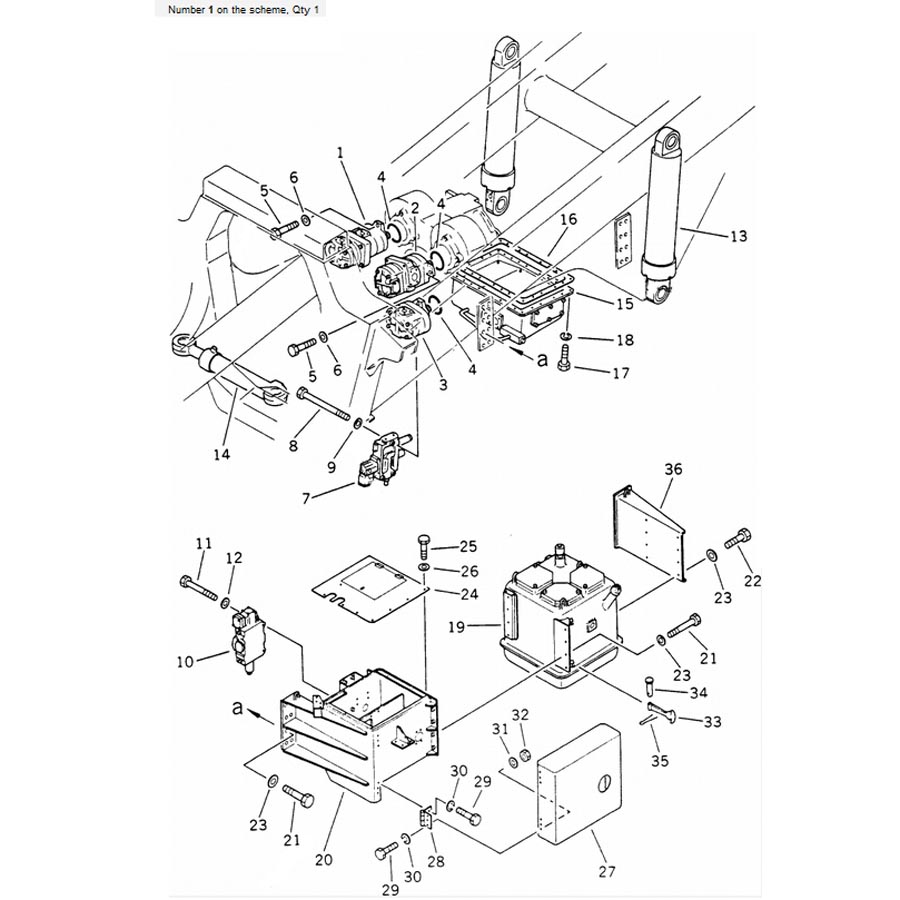 Kompatibel mit Komatsu Dump Truck HD325-5 HD325-3 HD320-3 Hydraulische Pumpe 705-52-30040 7055230040 HD325-5,HD325-3,HD320-3