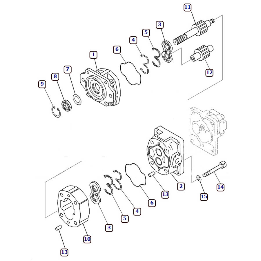 Kompatibel mit Komatsu Dump Truck HD325-7 HD325-7R HD405-7 HD405-7R Hydraulische Pumpe 705-52-31250 HD325-7,HD325-7R,HD405-7,HD405-7R