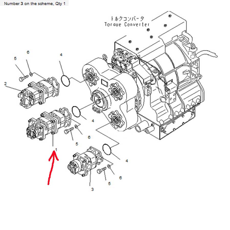 Kompatibel mit Komatsu Dump Truck HD605-7 HD465-7 Hydraulische Pumpe 705-56-34630 7055634630 HD605-7,HD465-7