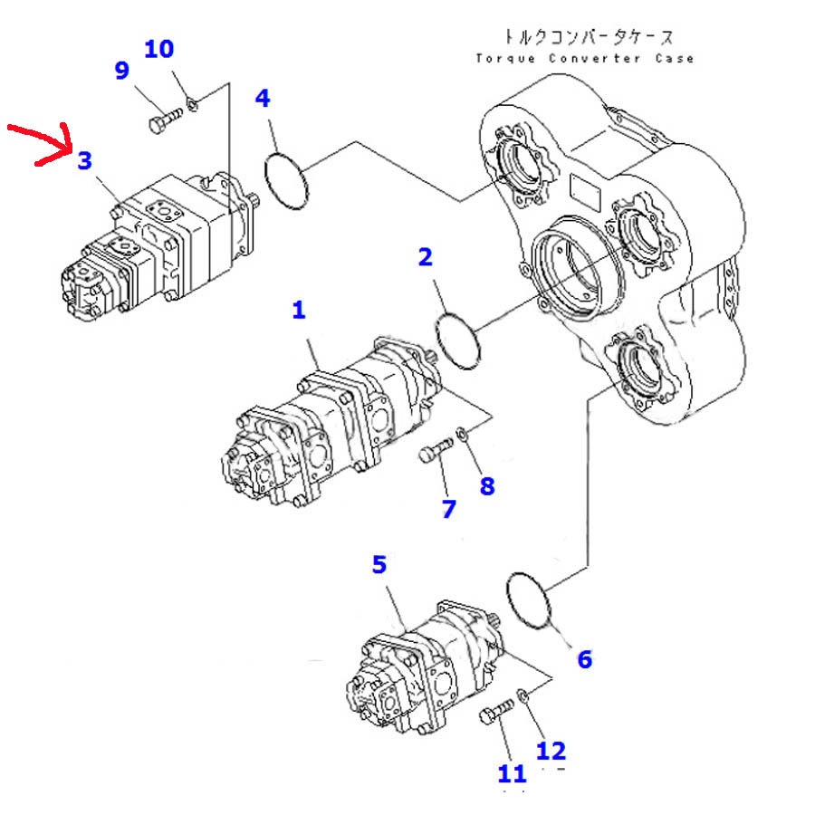 Kompatibel mit Komatsu Pump Truck HM400-1 HM400-1L Hydraulische Zahnradpumpe 705-56-33080 HM400-1,HM400-1L