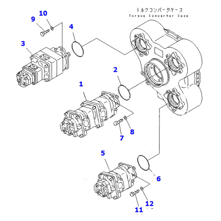 Kompatibel mit Komatsu Dump Truck HM400-1 Hydraulische Zahnradpumpe 705-56-33040