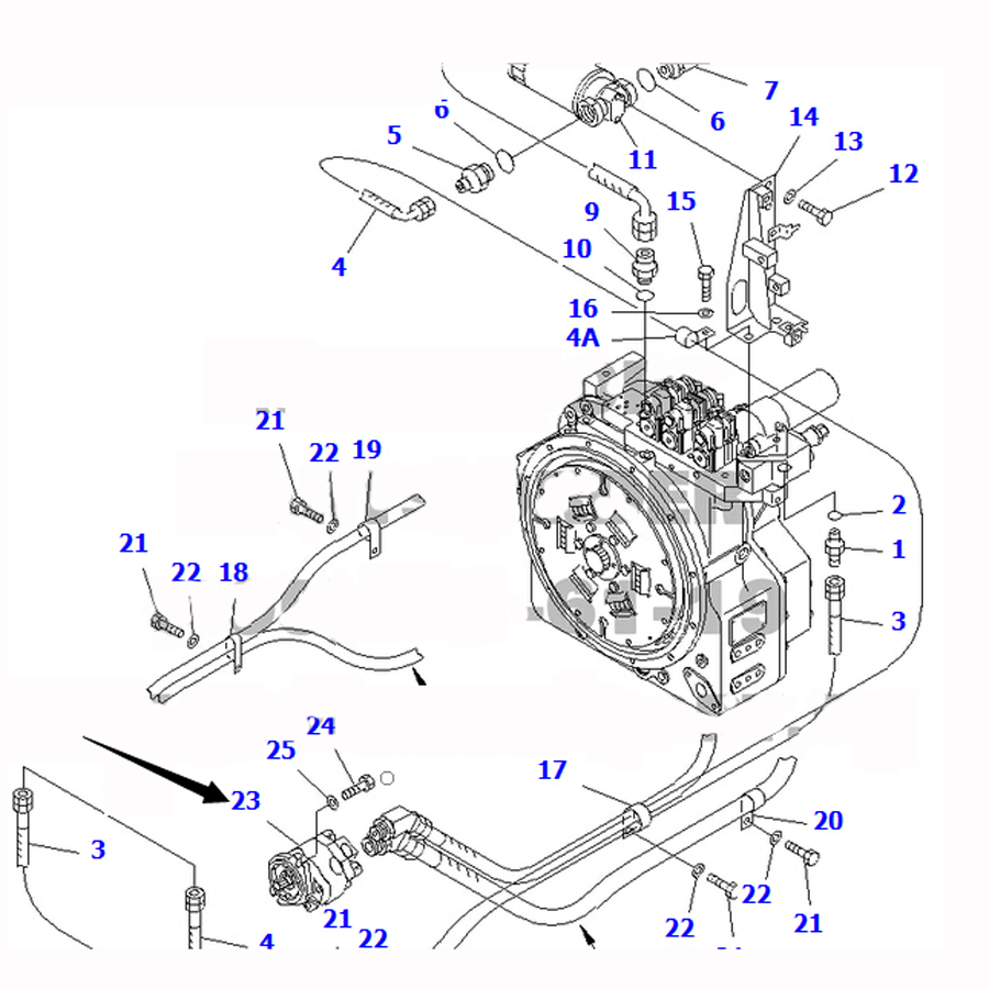 Kompatibel mit Komatsu Dump Truck PW128UU-1 Hubpumpe 705-41-01540 7054101540
