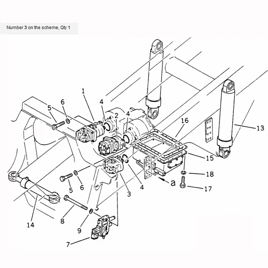 kompatibel mit Komatsu Dumper HD205-3 HD320-3 HD325-5 HD325-5 HD325-5 Getriebepumpe 705-12-36010 7051236010 HD205-3,HD320-3,HD325-5,HD325-5