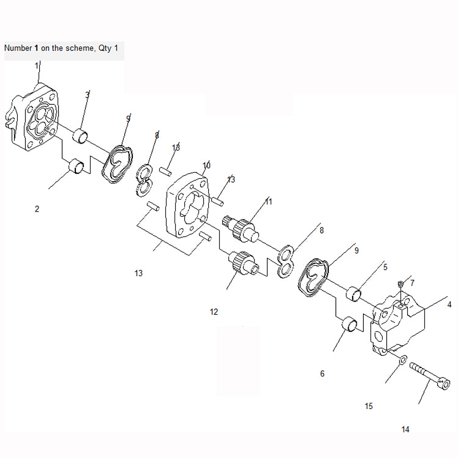 Kompatibel mit Komatsu Bagger PC40R-8 PC45R-8 Hauptpumpe 705-41-01920 7054101920 PC40R-8,PC45R-8