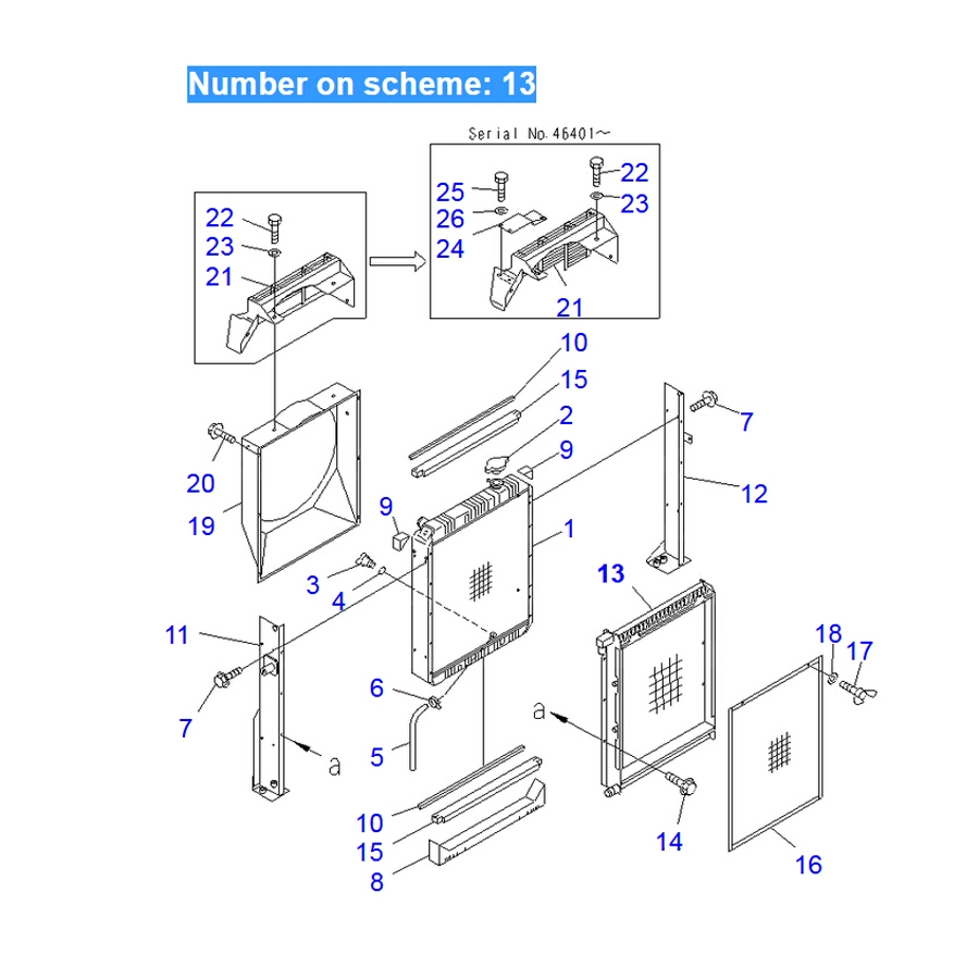 Kompatibel mit Komatsu Bagger PC100-6 PC100N-6 PC120-6Z Hydraulik ?lkühler 202-03-71210 2020371210 PC100-6,PC100-6E,PC100-6S,PC100-6Z,PC100L-6,PC100N-6,PC120-6Z,PW130-6K