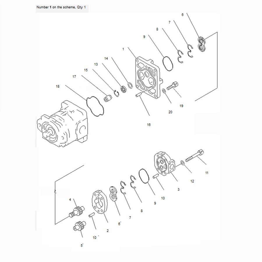 Kompatibel mit Komatsu Bagger PC1600-1 PC1600SP-1 PC1800-6 PC650-3 Hydraulik Gear Pump 705-51-31060 PC1600-1;PC1600SP-1;PC1800-6;PC650-3;PC650-5;PC650LC-3;PC650LC-5;PC650SE-3;PC650SE-5;PC710-5;PC710SE-5;PC750-6;PC750LC-6;PC750SE-6;PC800SE-6;PC1800SE-6;