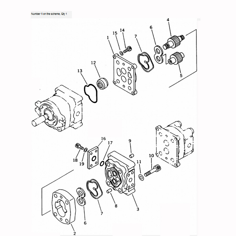Kompatibel mit Komatsu Bagger PC25-1 PC25R-1 PC38UU-2 Hauptpumpe 705-41-08080 7054108080 PC25-1,PC25R-1,PC38UU-2