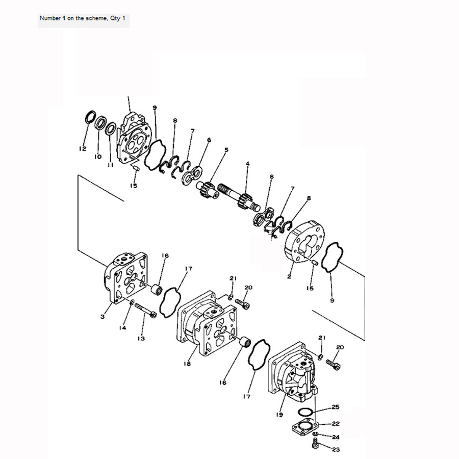 Kompatibel mit Komatsu Bagger PC300-1 PC300LC-1 Hydraulik Pumpe 705-58-34010 PC300-1,PC300LC-1