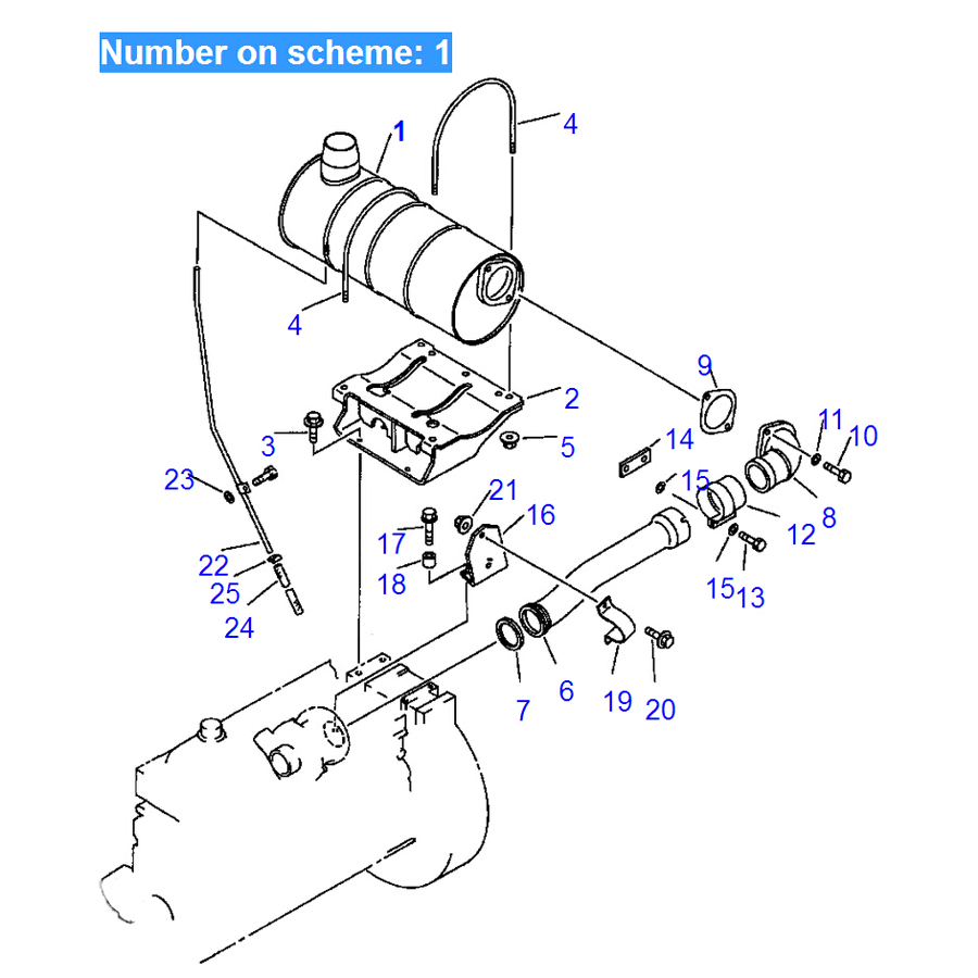 Kompatibel mit Komatsu Bagger PC300 PC300-5 PC310-5 PC300-6 PC350-6 Motor SA6D108 Muffler Silencer 622-21-15410 62215410 PC300-5,PC310-5,PC300-6,PC350-6,PC300LC-6,PC350LC-6,PC300LC-5,PC310LC-5,PC300HD-5K,PC300LC-5K,PC300LC-5K,PC300NLC-5K,PC300NLC-5K,PC300