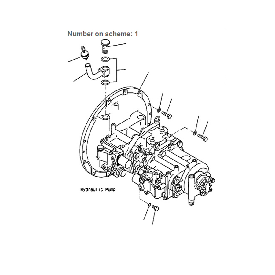 Kompatibel mit Komatsu Bagger PC340-6K PC340LC-6K PC340NLC-6K Hauptpumpe 708-2H-00130 708-2H-00131 PC340-6K,PC340LC-6K,PC340NLC-6K