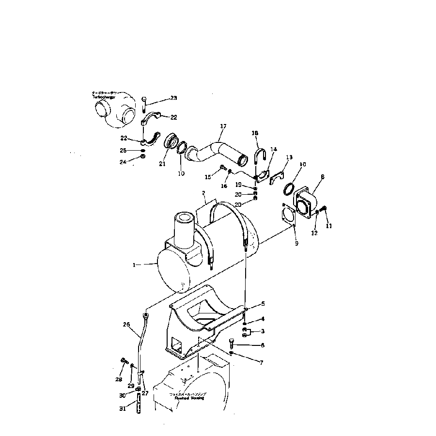 Für Komatsu Bagger PC400-1 PC300-1 PC300-2 PC300LC-2 PC300LC-1 Schalldämpfer PC400LC-1 6712-11-5710