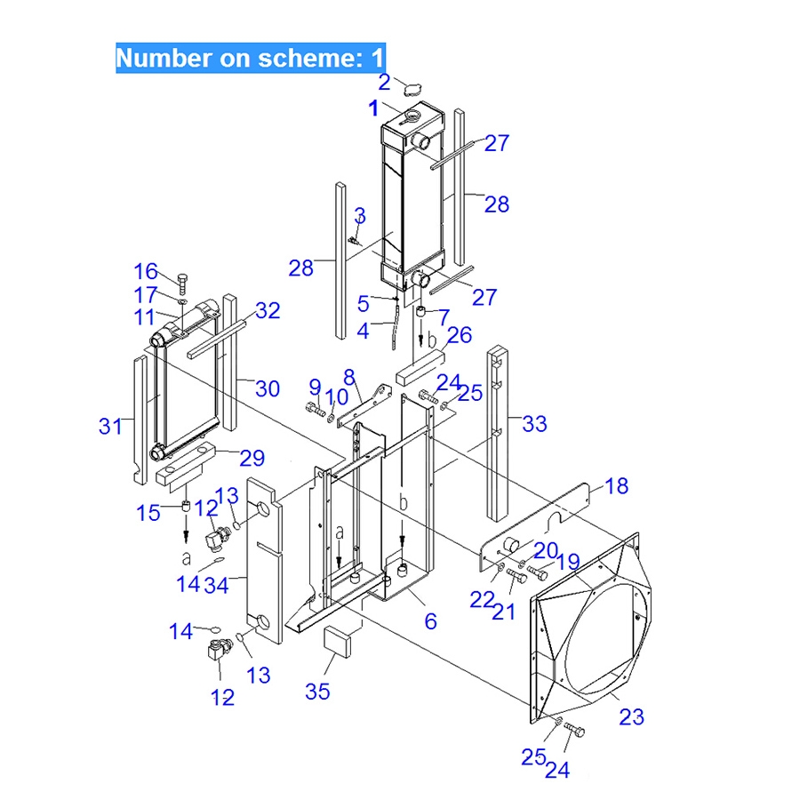 Kompatibel mit Komatsu Bagger PC40MR-2 PC40MR-2-AC PC50MR-2 PC50MR-2-AC Wassertank-Strahler ASS'Y 22M-03-21330 22M0321330 PC40MR-2,PC40MR-2-AC,PC50MR-2,PC50MR-2-AC