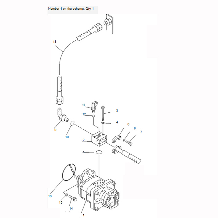 Kompatibel mit Komatsu Bagger PC750-6 PC750-7 PC750LC-6 PC750LC-7 Getriebepumpe 705-52-31070 7055231070 PC750-6,PC750-7,PC750LC-6,PC750LC-7