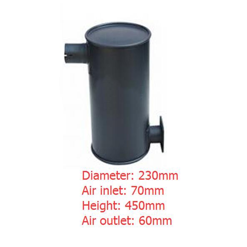 Kompatibel mit Komatsu Bagger PC75UU-3 PC75US-3 PC75UD-3 Motor 4D102E seitlicher Auspuff Typ Muffler Silencer 6731-11-5530 6731115530 PC75UU-3,PC75US-3,PC75UD-3