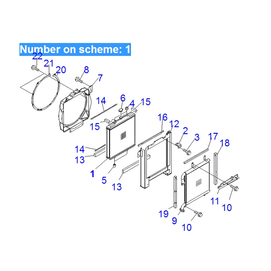 Kompatibel mit Komatsu Bagger PC78MR-6 PC78US-6 PC78UU-6 Water Tank Radiator ASS'Y 21W-03-41110 21W0341110 PC78MR-6,PC78US-6,PC78UU-6