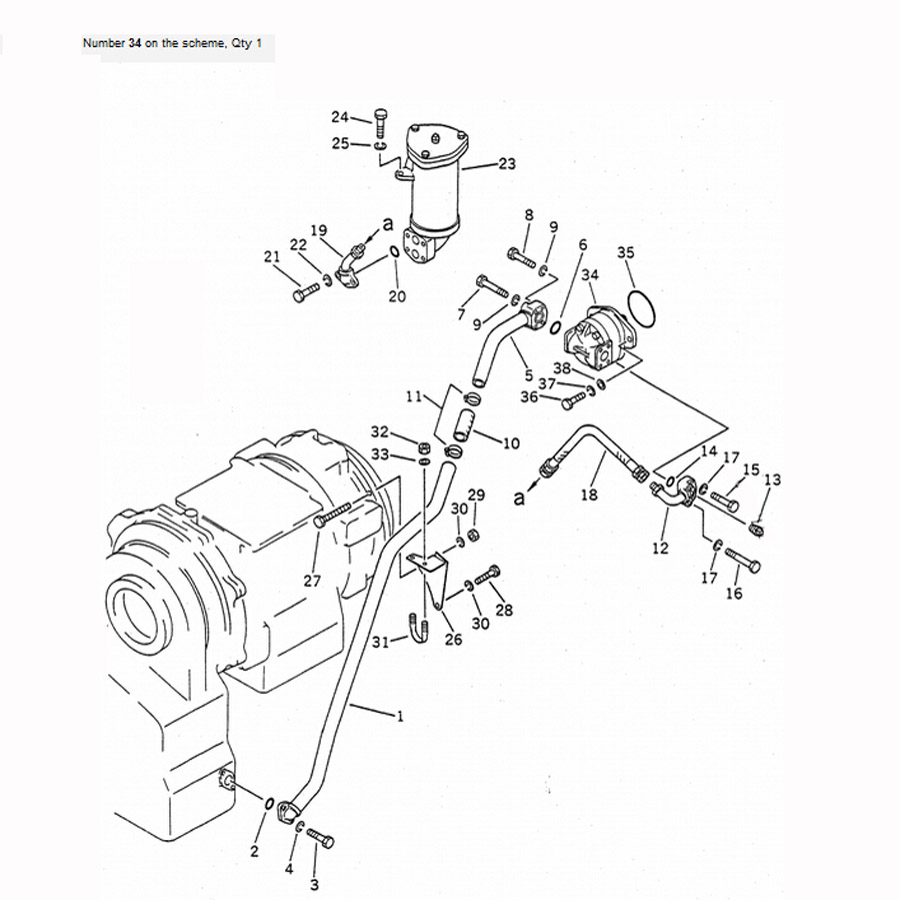 Kompatibel mit Komatsu Grader GD405A-1 GD405A-2 Lenkpumpe 705-12-29010 7051229010 GD405A-1,GD405A-2