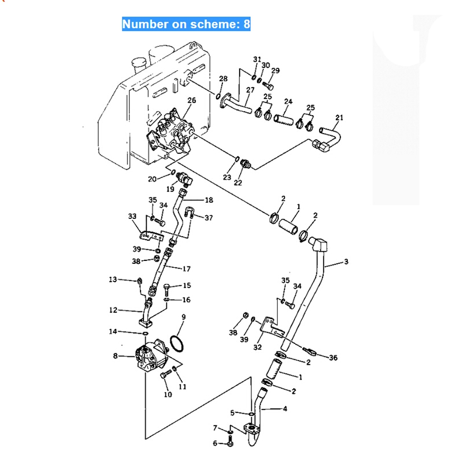 Kompatibel mit Komatsu Grader GD705A-4 GD705A-4A Hydraulische Pumpe 705-12-34010 705-12-34060 7051234010 705123460 GD705A-4,GD705A-4A