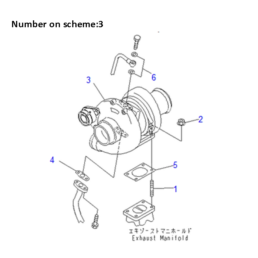 Kompatibel mit Komatsu PC120-6E0-T2 PC160LC-7 PC128UU-2 PC180NLC-7K Motor SAA4D102E Turbo HX25W Turbolader 6737-81-8290 6737818290 SAA4D102E-2F-4 SAA4D102E-2E-B4 SAA4D102E-2D-4 SAA4D102E-2E-4 SAA4D102E-2E-4 SAA4D102E-2E-2E-PC PC120-6E0-T2,PC130-6E0-T2,PC1