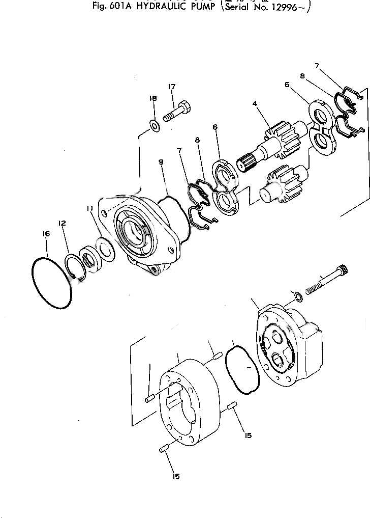 Kompatibel mit Komatsu Radlader 510-1 Hydraulische Pumpe 705-11-33100 7051133100