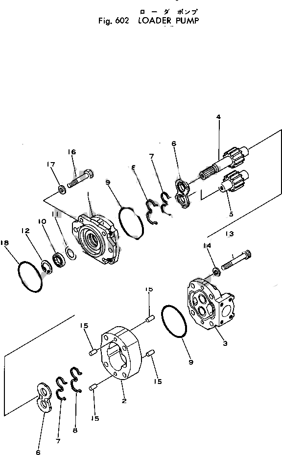 Kompatibel mit Komatsu Radlader 540-1 540B-1 Laderpumpe 705-11-38000 540-1,540B-1