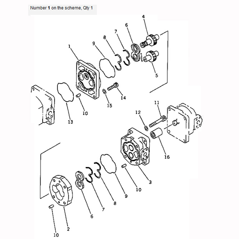 Kompatibel mit Komatsu Radlader 542 WA420-1 WA420-1LC Lader und Lenkpumpe 705-34340 705343440 542,WA420-1,WA420-1LC