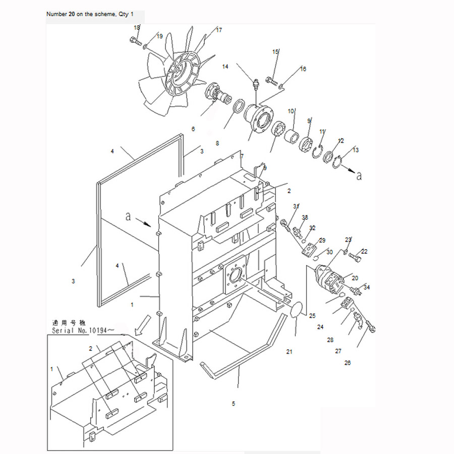 Kompatibel mit Komatsu Radlader WA1200-3 WA900L-3 Hydraulische Pumpe 705-21-26050 7052126050 WA1200-3,WA900-3,WA900L-3