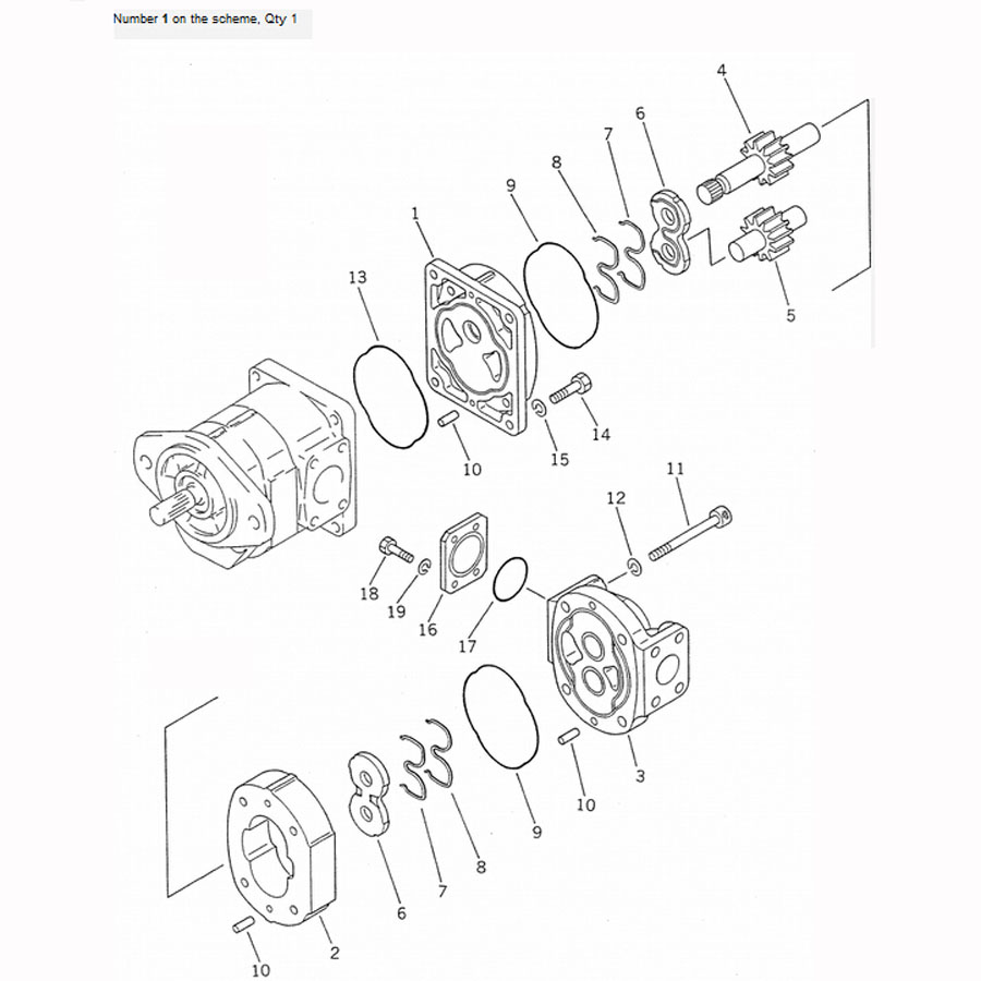 Kompatibel mit Komatsu Radlader WA150-1 WA150-3 WA180-3 Hydraulikpumpe 705-51-20180 7055120180 WA150-1,WA180-3,WA150-3-X ,WA180L-3,WA180PT-3