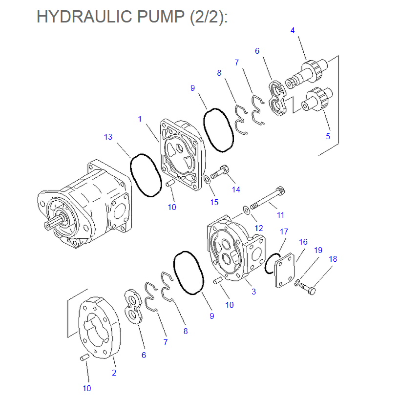 Kompatibel mit Komatsu Radlader WA250-3 WA250L-3 WA200-1 WA200-3 Hydraulische Pumpe 705-51-20290 705-5120290 WA250-3,WA250L-3,WA200-1,WA200-3