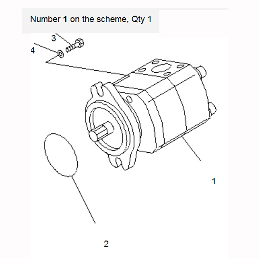 Kompatibel mit Komatsu Radlader WA380-7 WA470-7 WA380-5 Hydraulische Pumpe 705-40-0020 WA380-7,WA470-7,WA380-5