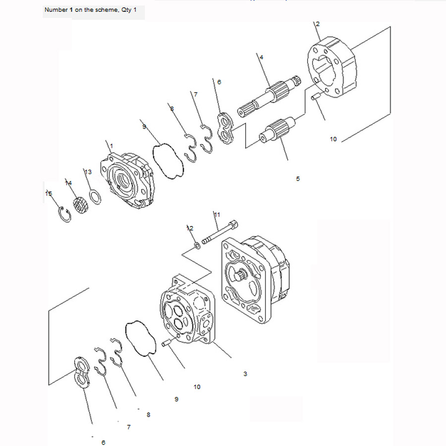 Kompatibel mit Komatsu Radlader WA420-3 Hydraulikpumpe 705-22-40160