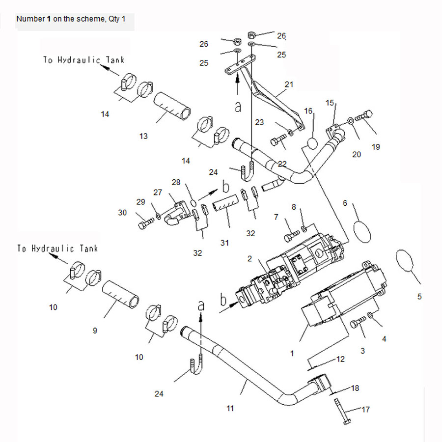 Kompatibel mit Komatsu Radlader WA430-5 WA430-5-SN Hydraulikpumpe 705-55-3100 7055533100 WA430-5,WA430-5-SN