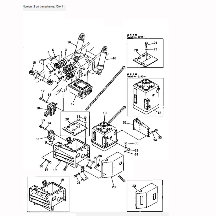 Kompatibel mit Komatsu Radlader WA450-1 WA470-1 WA500-1 558 Lenkpumpe 705-12-40010 7051240010 WA450-1,WA470-1,WA500-1,558