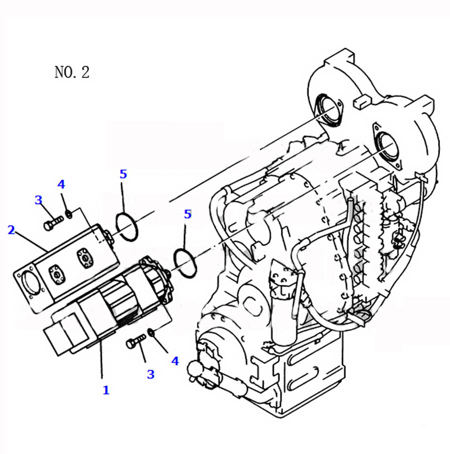 Kompatibel mit Komatsu Radlader WA470-5 Hydraulikpumpe 705-51-31140