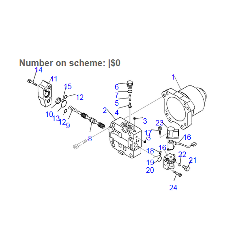 Kompatibel mit Komatsu Radlader WA600-6 WA600-6R Dozer WD600-6 Hood Hydraulic Fan Motorpumpe 708-7W-00210 7087W00210 WA600-6,WA600-6R,WD600-6