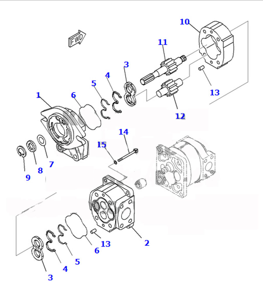 Kompatibel mit Komatsu Radlader WA600-6 WD600-6 WA600-6R Hydraulische Pumpe 705-51-12090 7055112090 WA600-6,WD600-6,WA600-6R