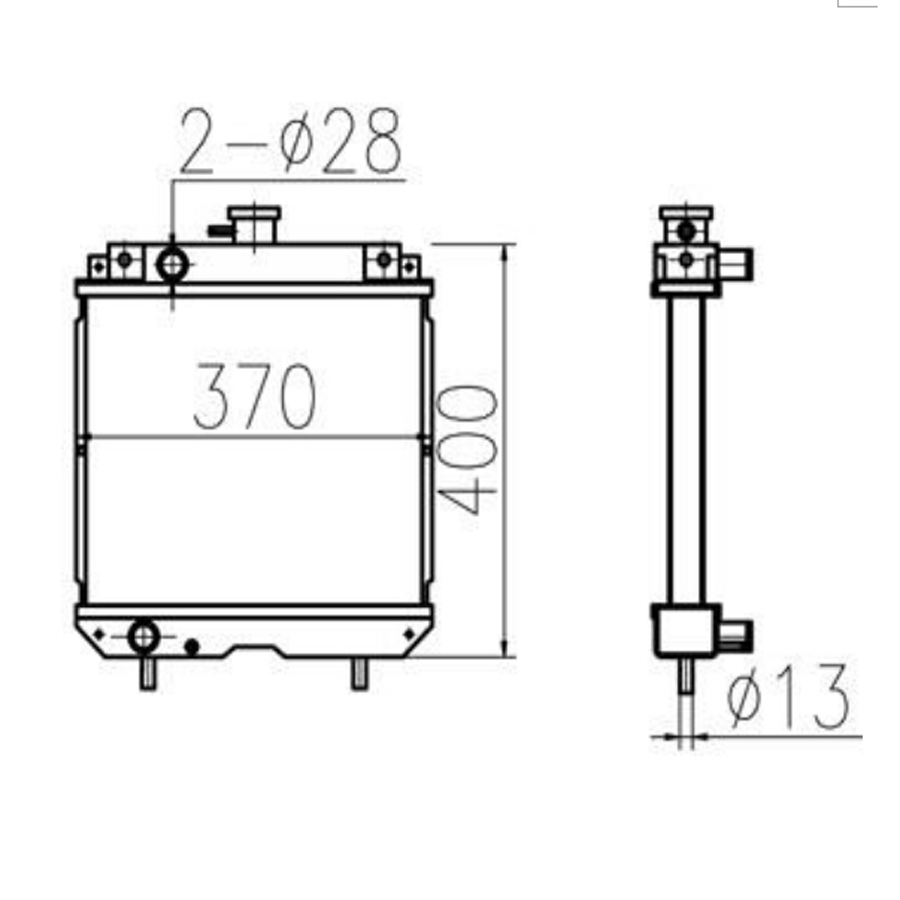 Kompatibel mit Kubota GB13 GB14 GB15 Water Tank Radiator Core ASS'Y GB13,GB14,GB15