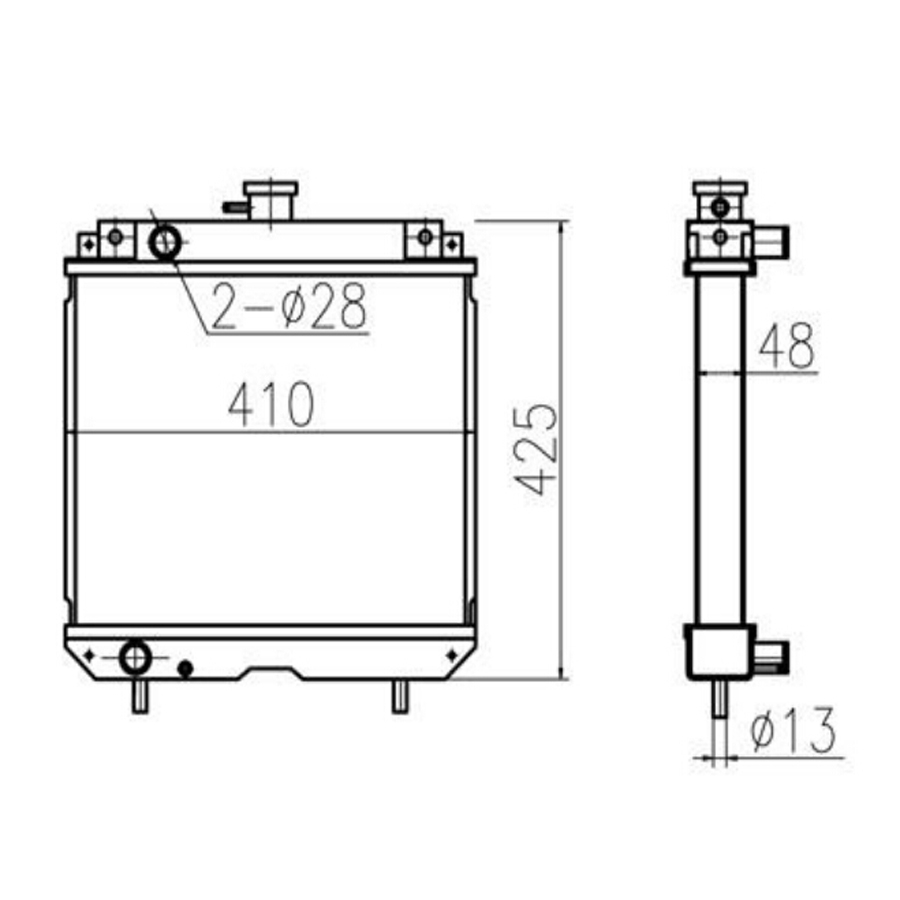 Kompatibel mit Kubota B2710 Water Tank Radiator Core ASS'Y